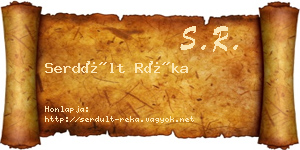 Serdült Réka névjegykártya